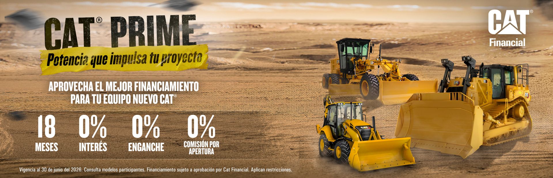 Cat Prime - Llévate tu Equipo Nuevo Cat a 18 Meses sin Intereses y 0% Enganche