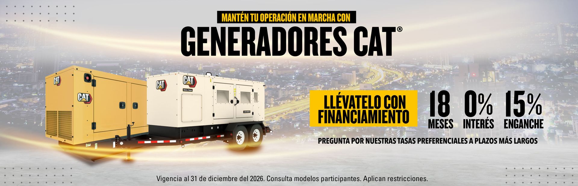 Mantén tu Operación en Marcha con Generadores Cat